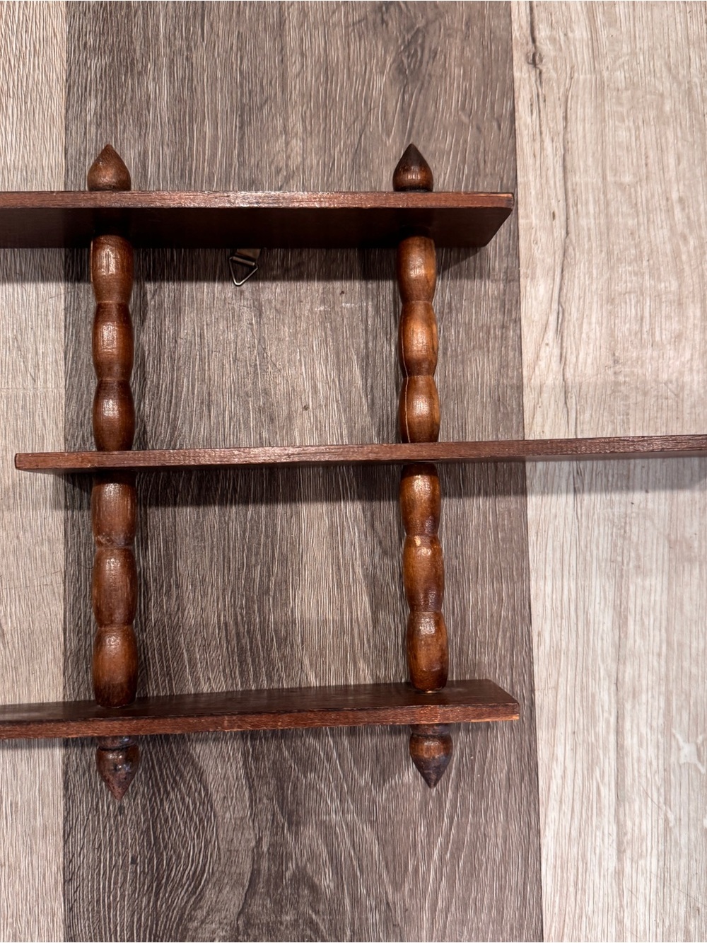 Vintage Wooden Spindle Wall Display Shelf For Small Knick Knack 26”x10”x2” - Picture 4 of 9